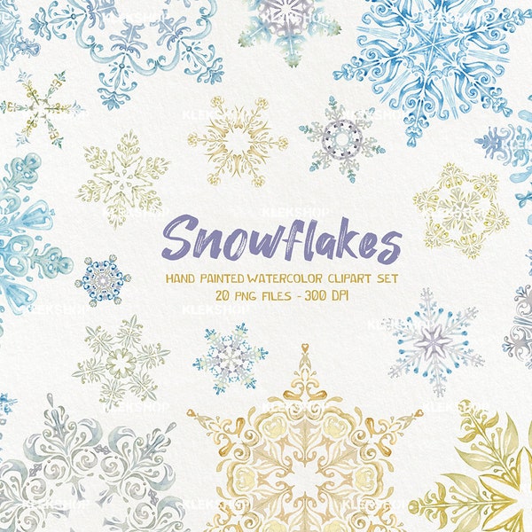 Snowflake Clipart, Watercolor Clipart ,Winter Snowflake Clipart,winter graphics,winter clipart,snowflake clip art,Christmas,snow clipart png