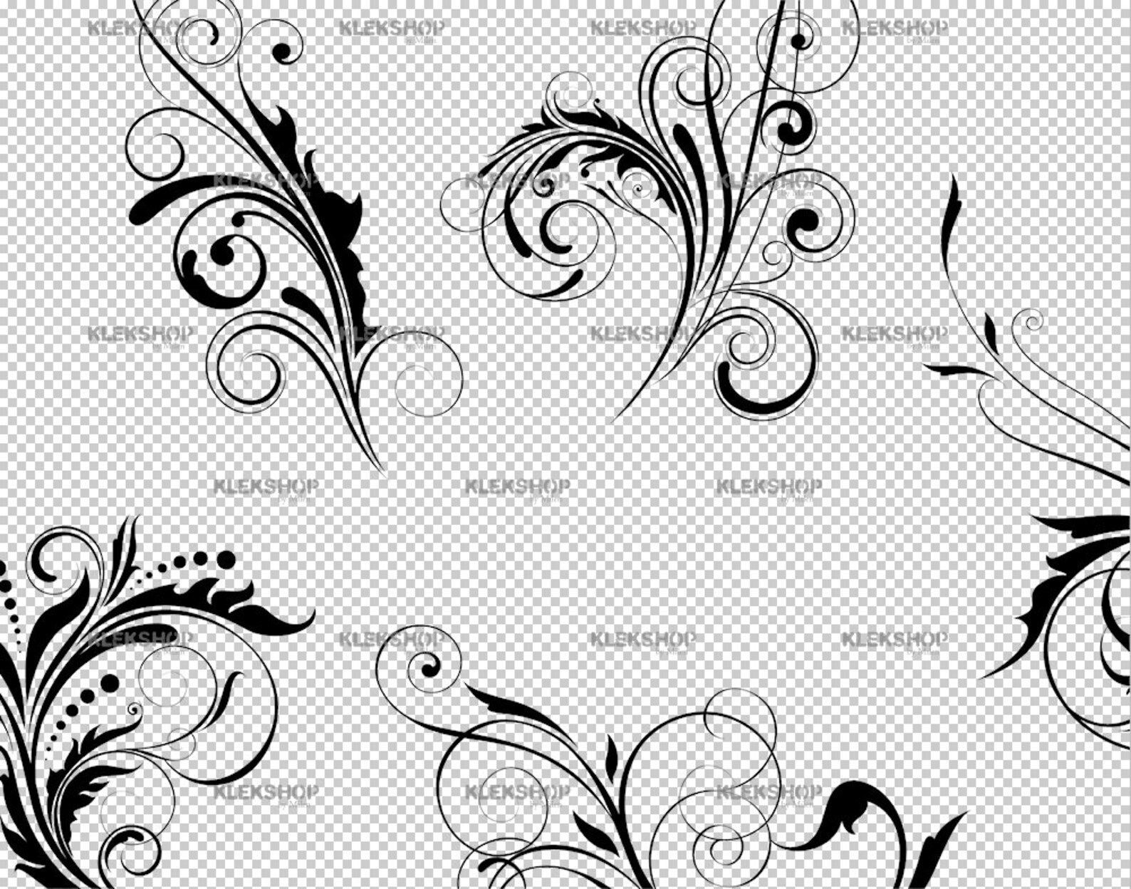 Swirl Decorationdividers SVG Cut Files Instant Download - Etsy