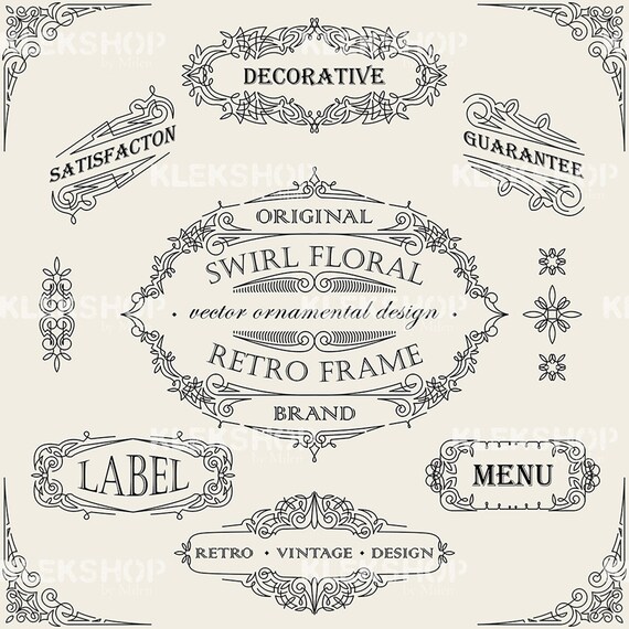 Decorative Frame Svg Frames Svg Frame Svg Corner Etsy