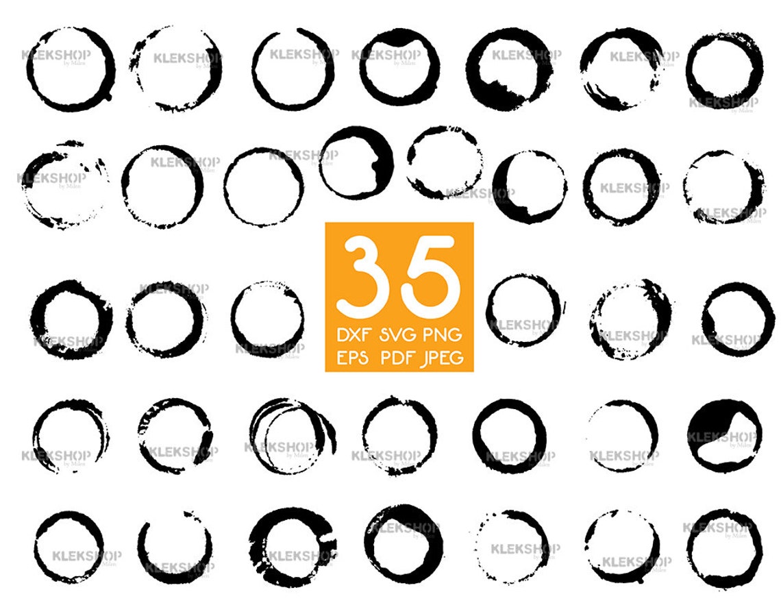 Circle Paint Brushes Svg Brush Stroke SVG Brush Stroke Etsy