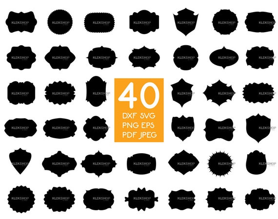 Download 40 Tag Shapes Svg Bundlelabel Shapes Svg Clipartlabel Etsy