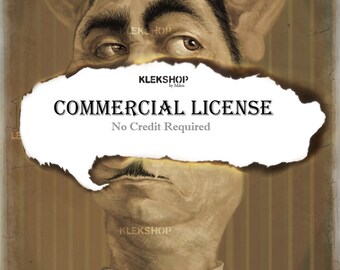 Commercial License. One license applies for one item. For sale UP TO 500 sales.