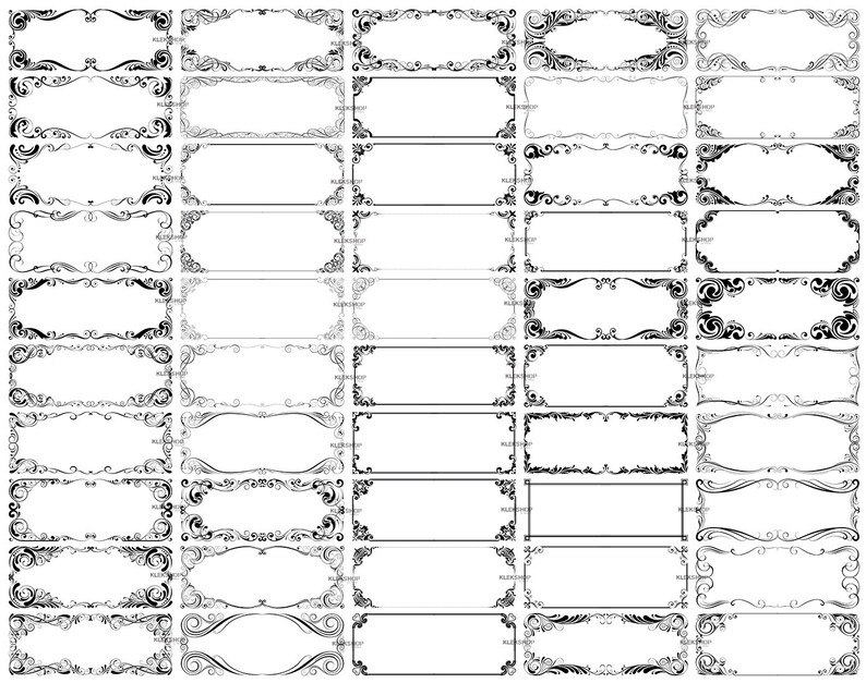 Template Frames SVG Frames Cut Files Return Address Label Etsy