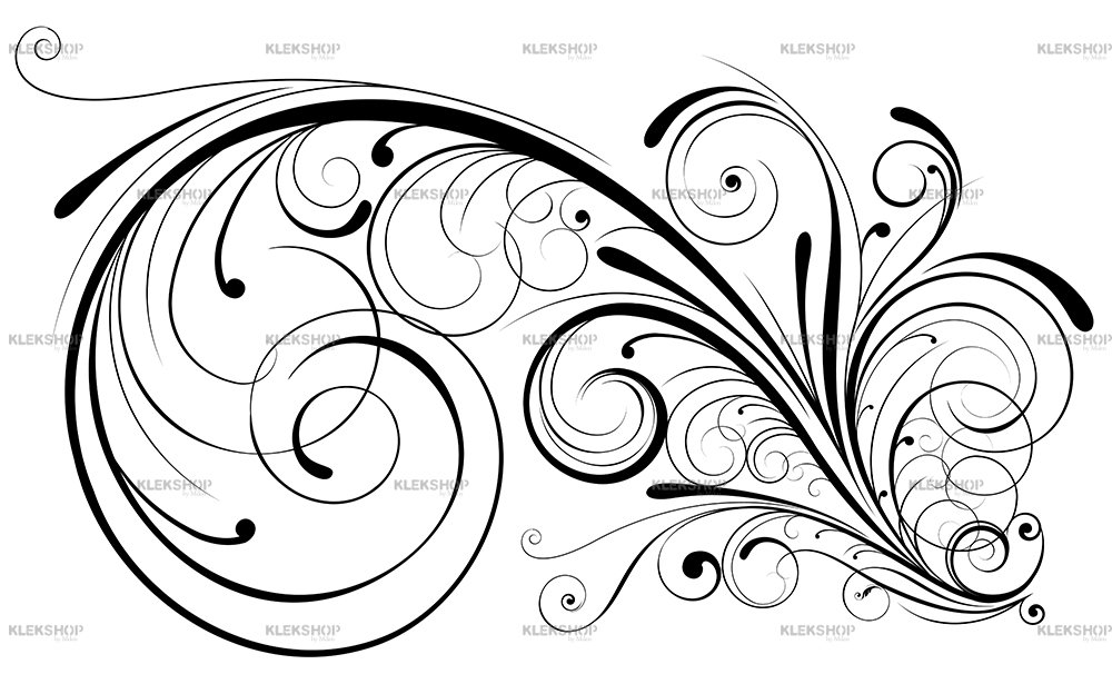Decorative Ornate Floral Swirl Abstract Design Wall Decor Etsy