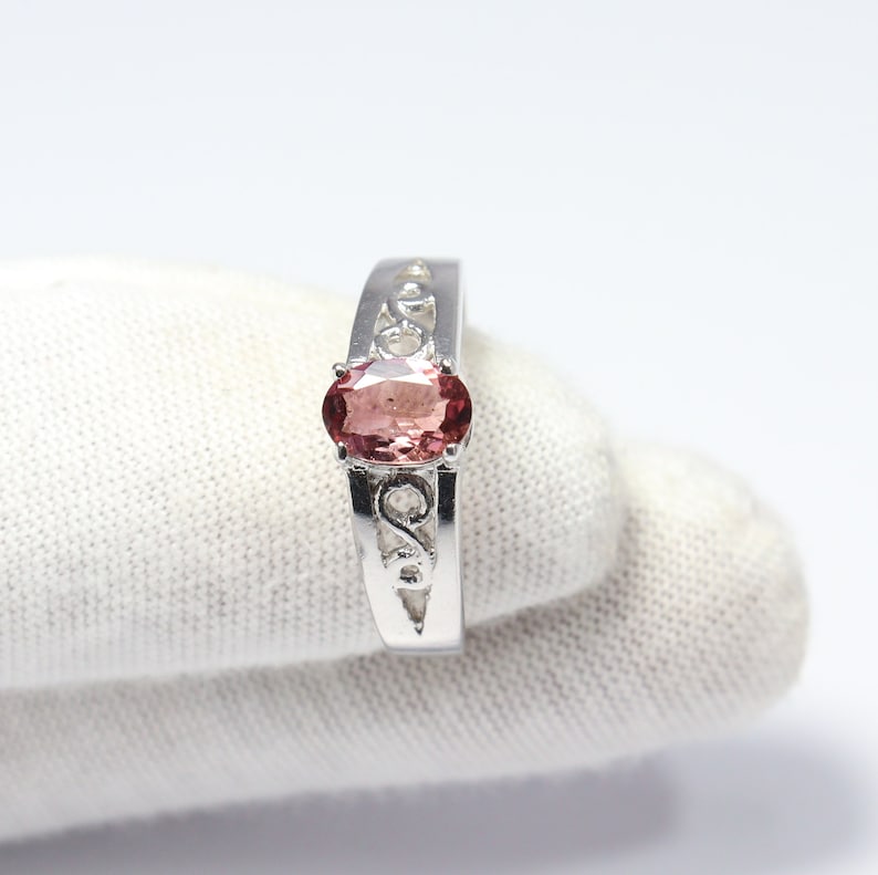 Natural pink Colour Tourmaline 925 Sterling Silver RingSuper Low PriceStack Ring Daily WearLight WeightStatement ring