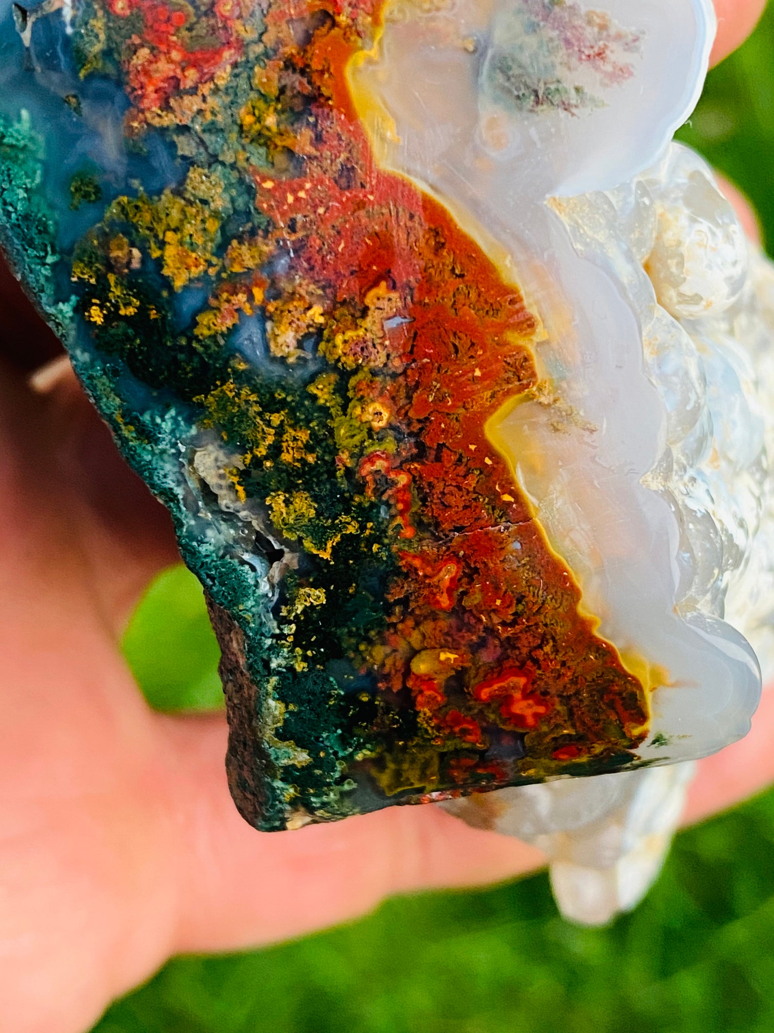 Rough Rock Agate, Rare Plume Agate, Moss Agate Crystal. Etsy