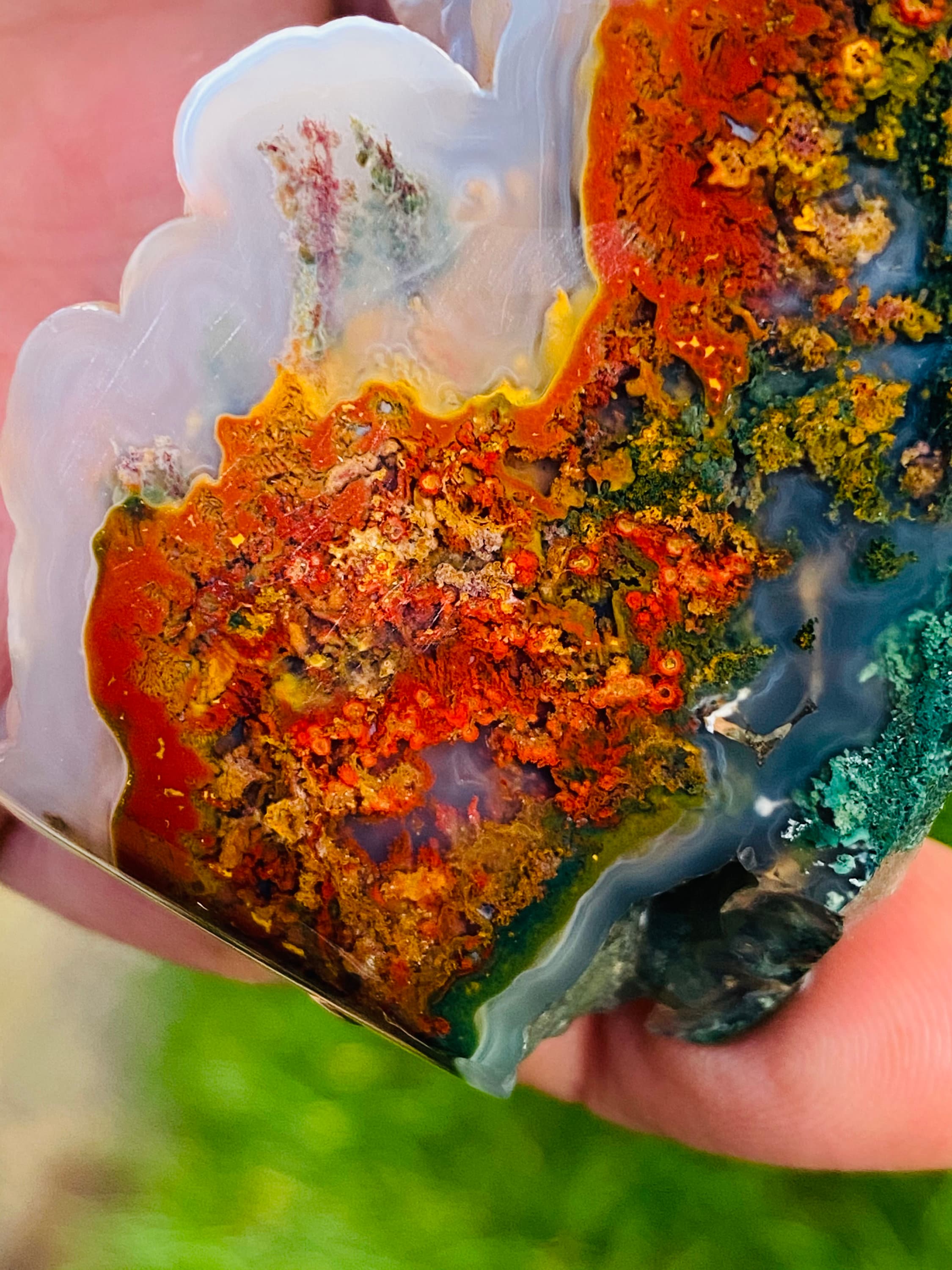 Amazing Landscape Plume Agate Rough.Agate Specimen.High Etsy