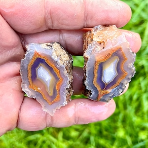 Pair Of banded Agate Rough,Agate Specimen, Top Quality, Colourful,Agate Rough.