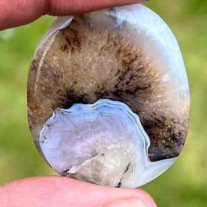 Cabochon di agata rutilo naturale