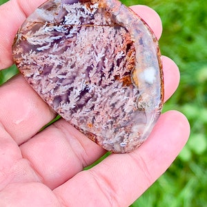 Cabochon in agata piumata multicolore naturale. Pietra di agata muschiata di alta qualità.100% naturale.