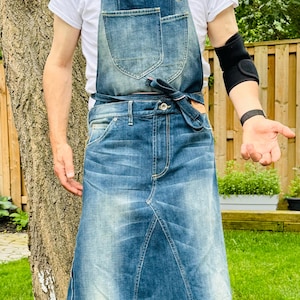 repurposed denim apron