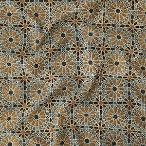 Zellij / Block-Printed Cotton Fabric / 100% Cotton