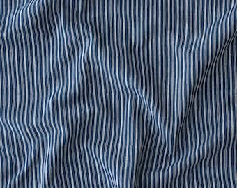 Celestial Traces / Handloom Woven Cotton / Naturally Dyed / Indigo / Sold By The Half Metre