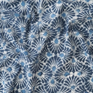 Splash / Batik / Cotton Cloth / Block-Printed Fabric / Wax Resist Printed with Hand-Carved Wooden Blocks