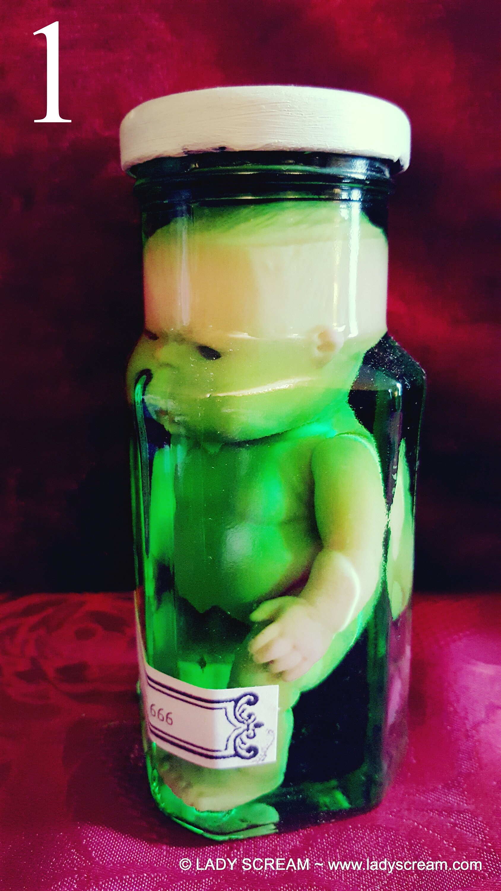 Small Faux Baby in a Jar Specimen Wet Specimen Lab Jar Etsy
