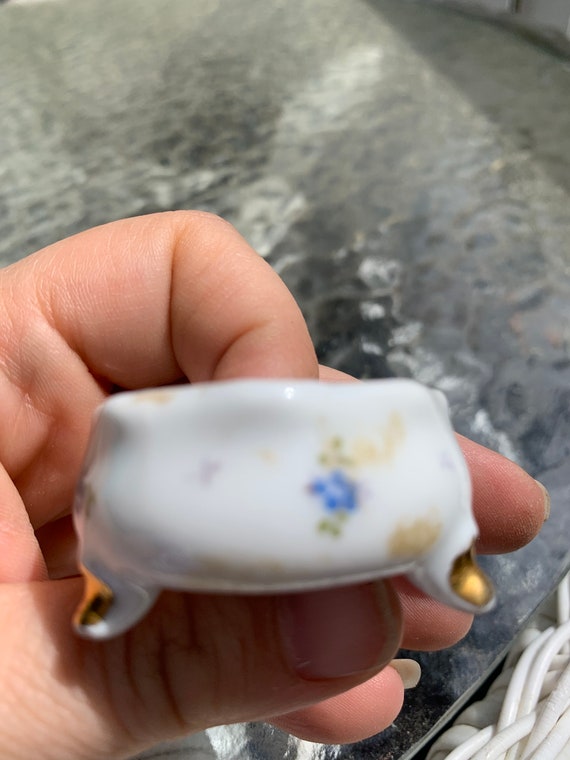 Six Vintage 1910s GERMAN Porcelain Salt Cellars Six Vintage 1910s GERMAN Porcelain Salt Cellars