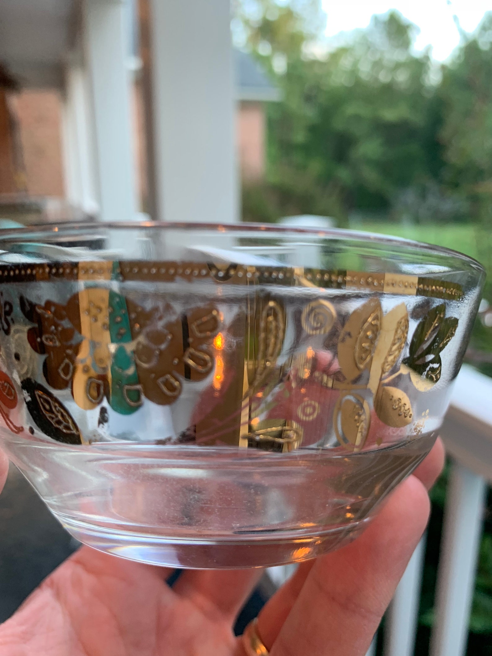 Vintage Pair of Culver Glass Condiment Bowls with Gold Overlay Etsy