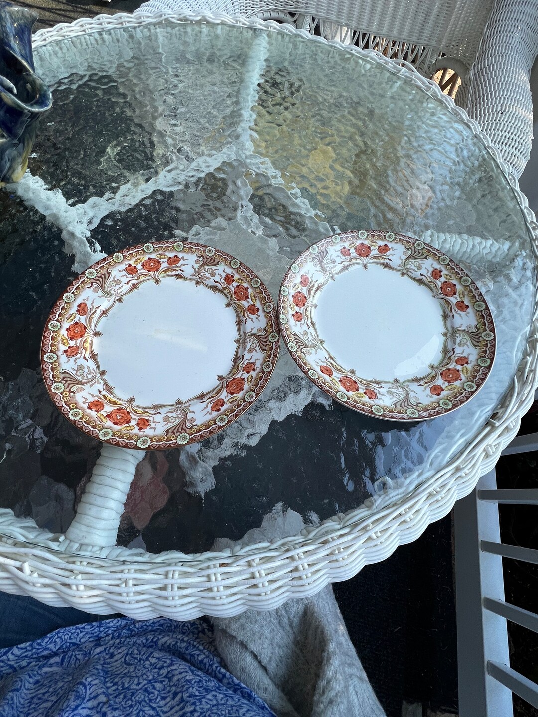 Antique Pair of Colonial Pottery Stoke England malverne - Etsy