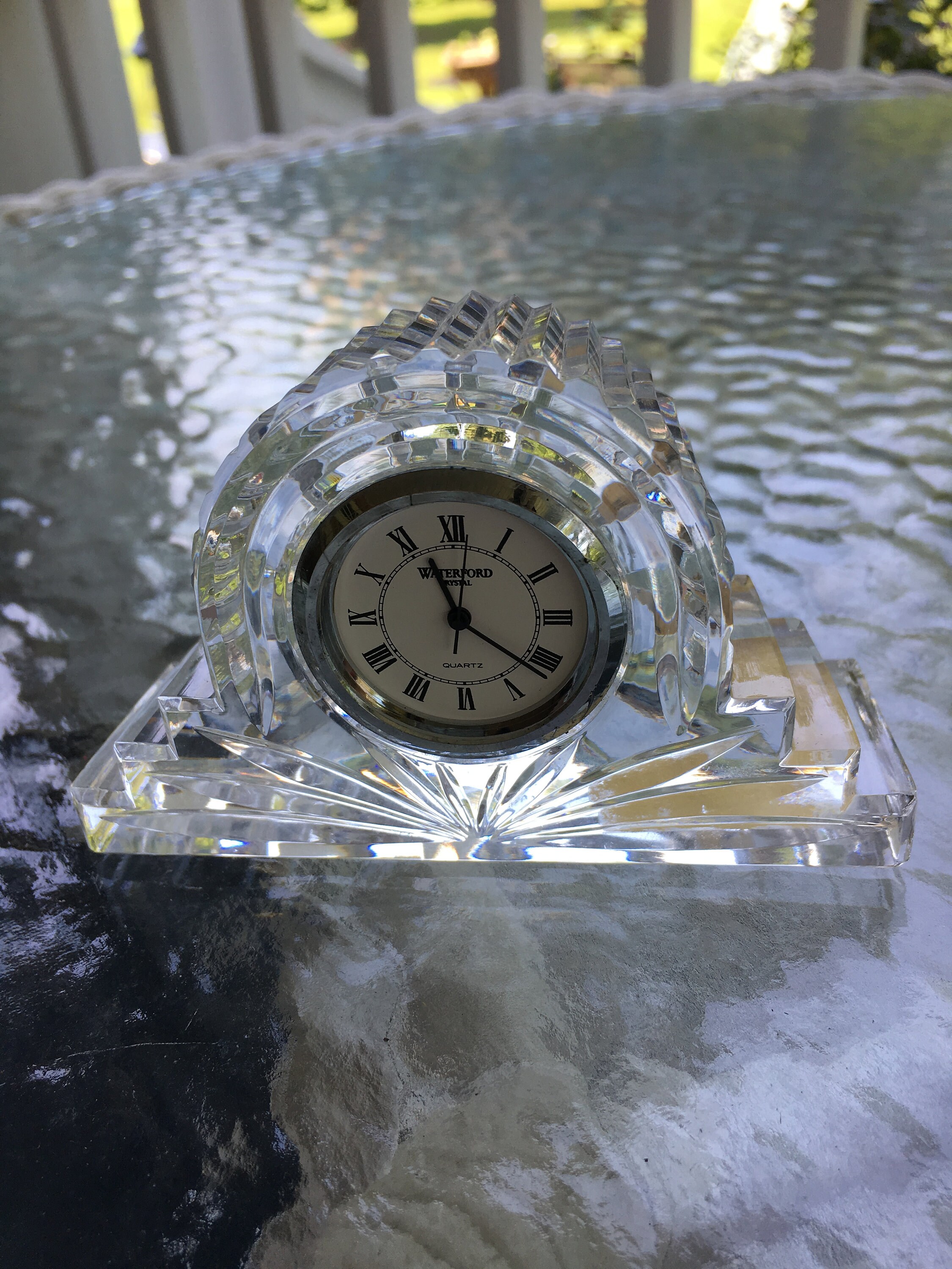 Vintage Rothmans Group Small Waterford Crystal Quartz Mantle Clock