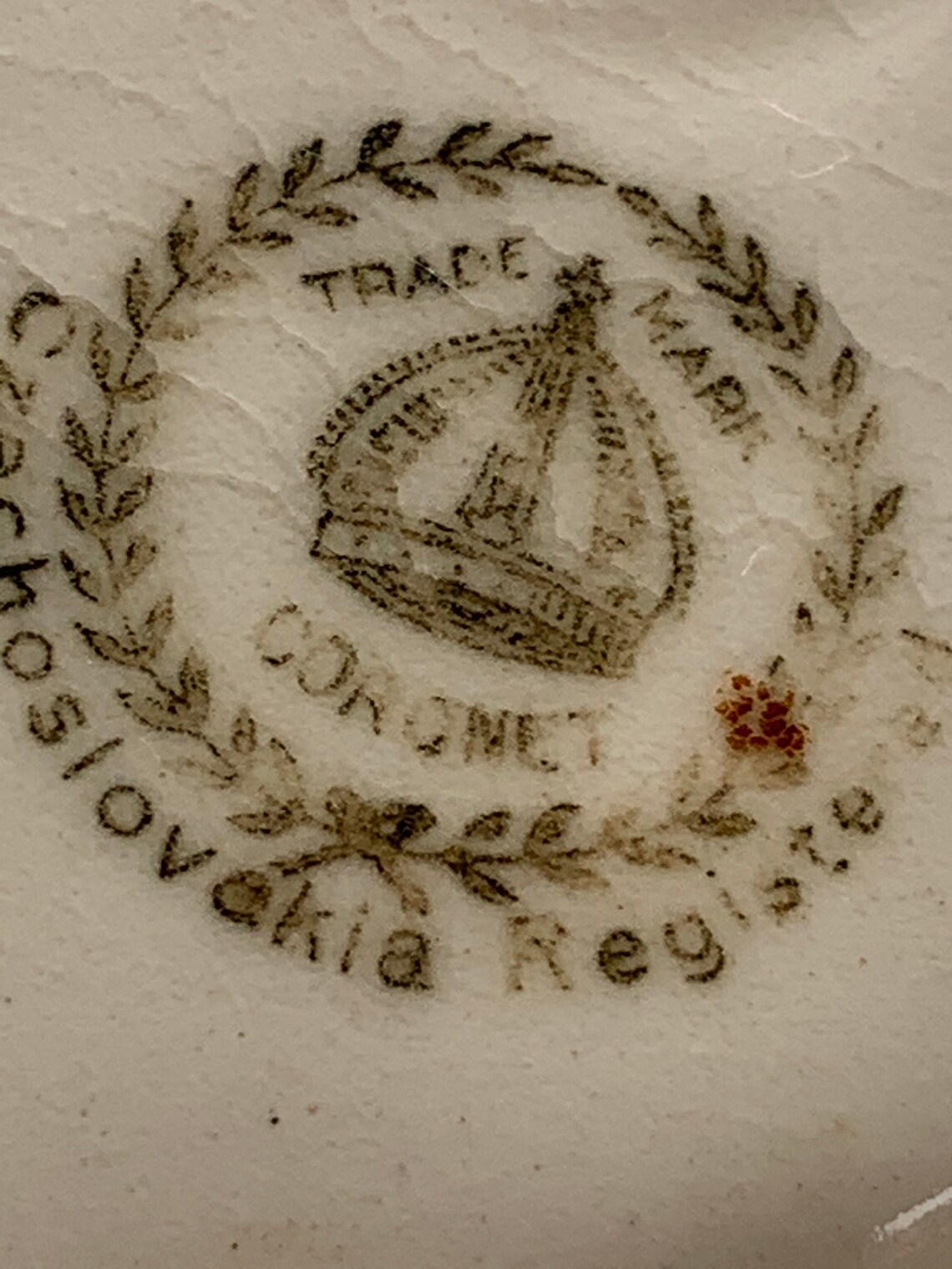 Antique Czechoslovakia Registered Porcelain oatmeal Etsy