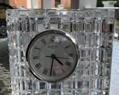 Vintage HEAVY Waterford Crystal Block Clock