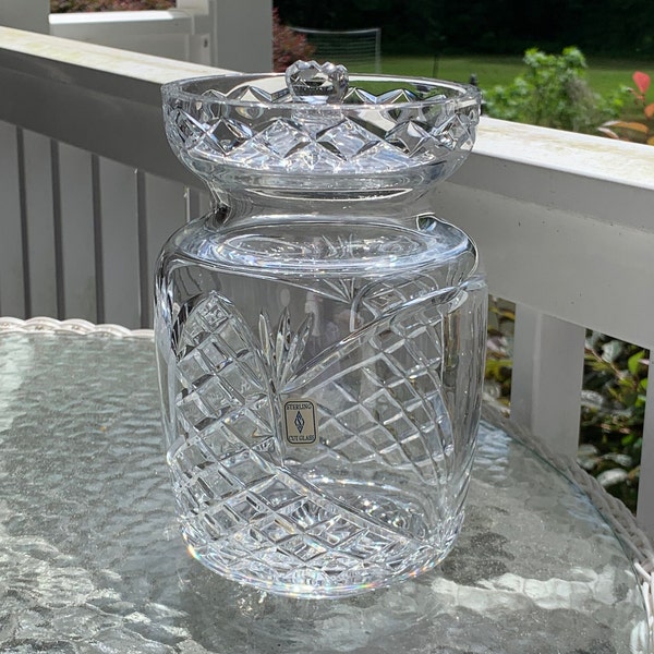 Crystal Biscuit Jar Etsy
