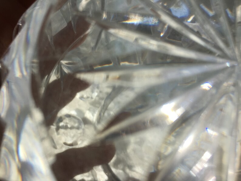 Vintage Lead Cut Crystal Bowl Votive Candle Holder