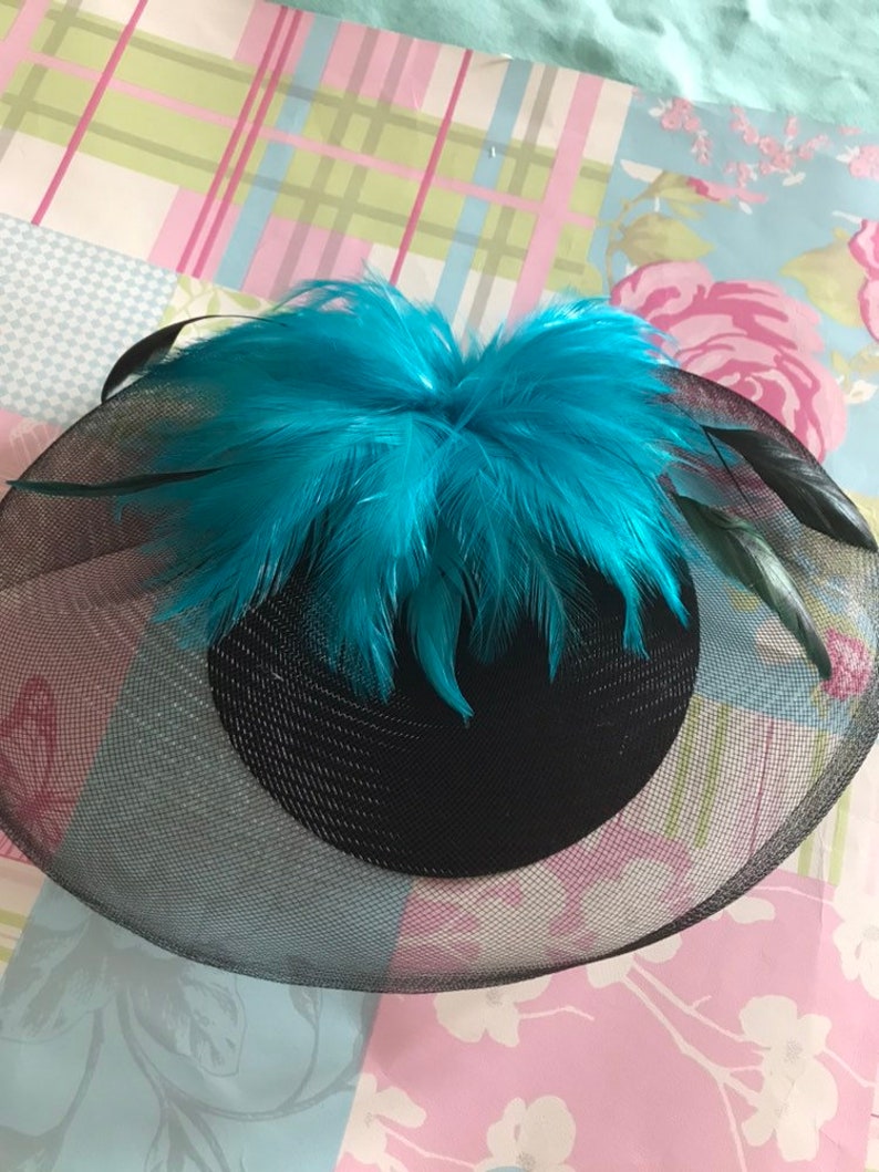 aqua wedding hat