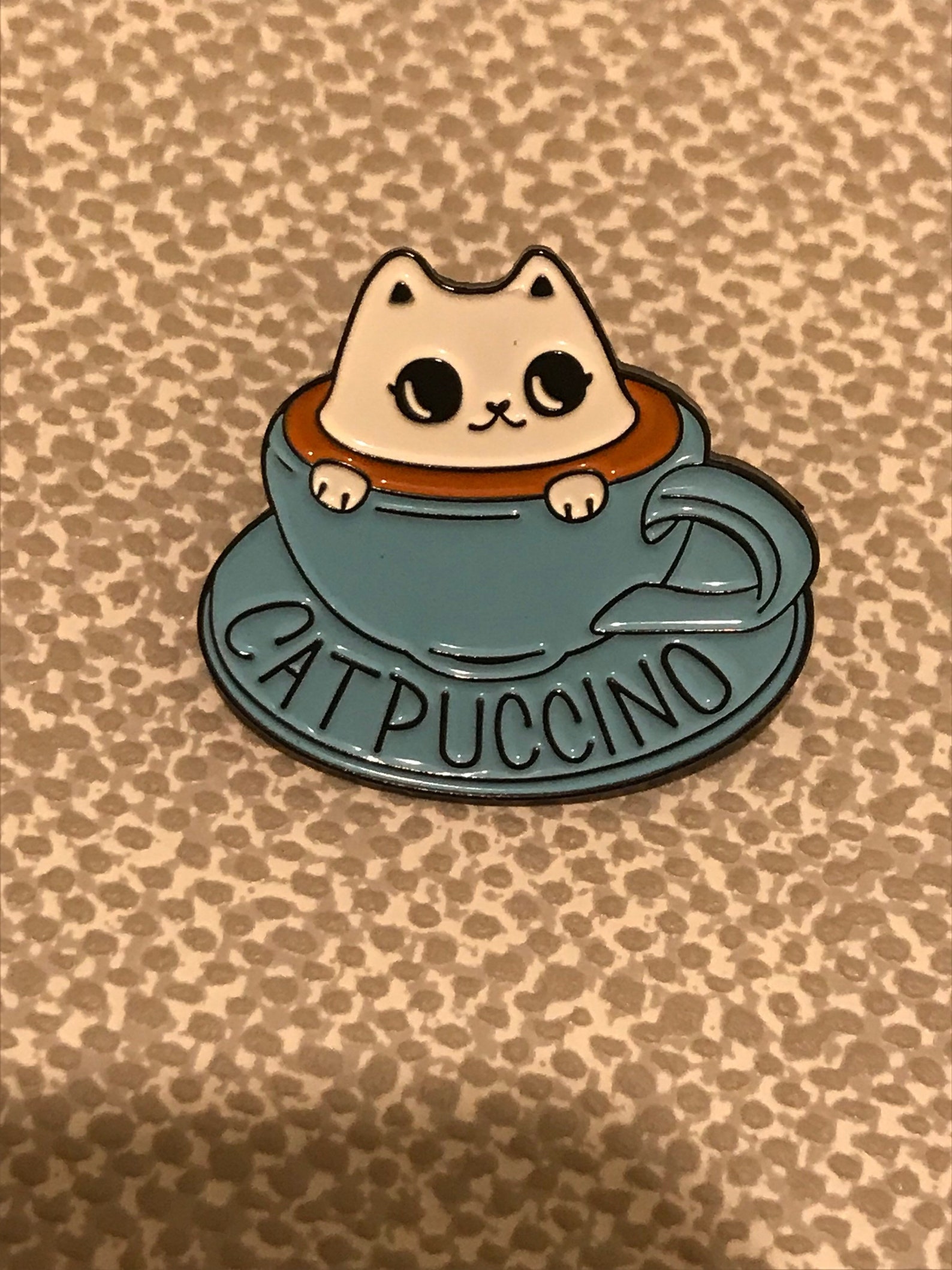 Enamel Catpuccino Pin