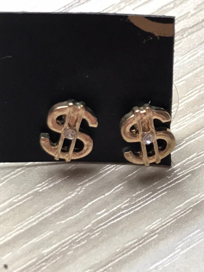 Money Money USA Earrings Sollar Signs Dollar Sign Ear Studs Dollar Baby