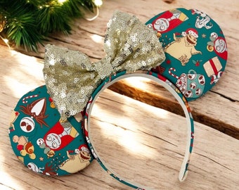 Nightmare Before Christmas Inspired Mouse Ears | Disney Ears | Minnie Ears | Mickey Ears | Handmade Ears | Sally Ears | Jack Skellington Ear