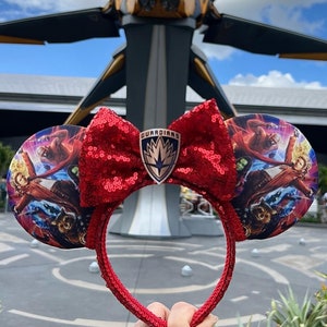 Guardians Of The Galaxy Inspired Mouse Ears | Minnie Ears | Mickey Ears | Sequin Ears | Disney world | Disneyland | Epcot | Gift Ears |
