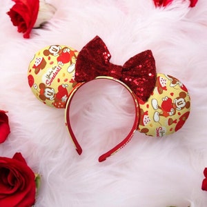 Mickey & Minnie Sweetest Valentine&#39;s Inspired Mouse Ears, Disney Ears, Mickey Ears, Minnie Ears, Custom Ears