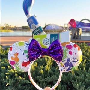 Festival Of The Arts Watercolor Inspired Mouse Ears, Disney Ears, Minnie Ears, Mickey Ears, Disney Inspired Mouse Ears, Handmade Ears, ,