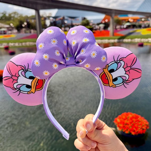 Daisy Duck Inspired Mouse Ears | Disney Ears | Minnie Ears | Disney World | Disneyland | Handmade Disney Park Ears | Gift