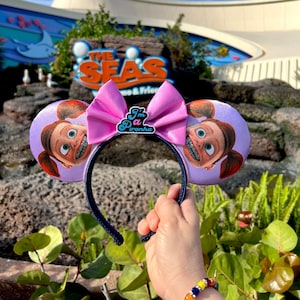Darla Finding Nemo Inspired Mouse Ears | Minnie Ears | Mickey Ears | Crush Turtle | Dory | Handmade Ears | Disney World | Disneyland Resort