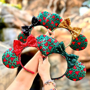 New Disney Mickey Ears Holiday Christmas Theme Animal Print This item is unavailable - Etsy main image 3