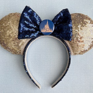 Disney 50th Anniversary Celebration Inspired Sequin Mouse Ears, Disney Ears, Minnie Ears, Mickey Ears, Handmade Ears, Disney Sequin Ears