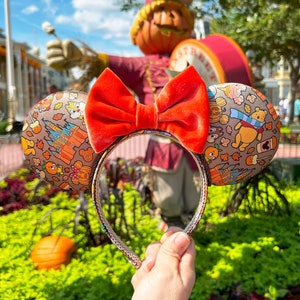 Jesienne ikony tematyczne: Uszy myszy inspirowane Disneyem | Uszy Minnie | Uszy Miki | Aksamitne uszy | Disney World | Disneyland | Kubuś Puchatek