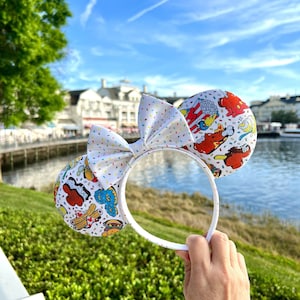 Snacks In The Parks Inspired Mouse Ears | Disney Ears | Minnie Ears | Mickey Ears | Food & Wine Festival | Epcot Ears | Gift Ears | Handmade