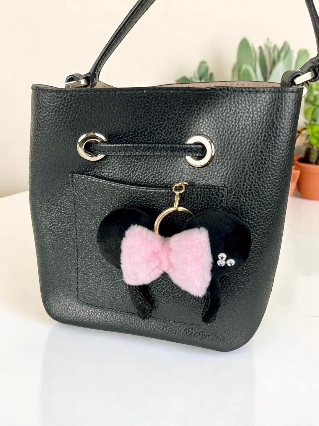 Mini Ears Velvet Mini Mouse Ears Keychain | Disney Inspired Bag Charm | Mini ...