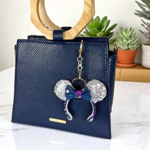 Space Mini Mouse Ears Keychain | Disney Inspired Bag Charm | Mini headband for Nuimos | Handmade Gift | Mini Ears Replica | Labubu Ears
