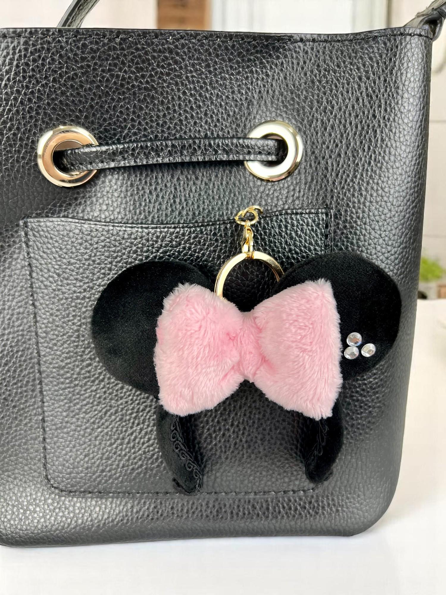 Mini Ears Velvet Mini Mouse Ears Keychain | Disney Inspired Bag Charm | Mini ...