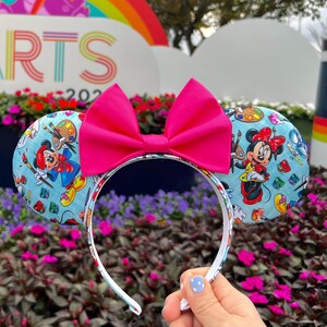 Festival Of The Arts Inspired Mouse Ears | Disney Ears | Minnie Ears | Mickey Ears | Disney World | Disneyland | Handmade Ears | Daisy Ears.