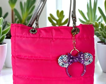 Figment Mini Mouse Ears Keychain | Disney Inspired Bag Charm | Mini headband | Handmade Gift | Mini Ears.