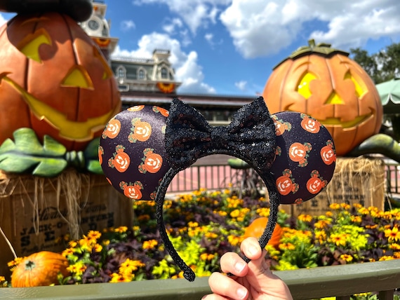 Halloween Pumpkin Inspired Mouse Ears, Minnie Ears, Mickey  display picture 2