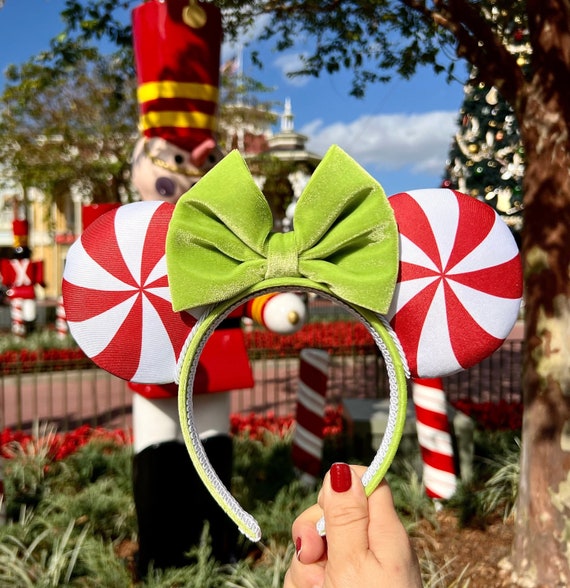 Christmas Peppermint Swirl Mouse Ears, Disney Ears, Minnie  display picture 2