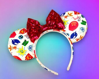 Inside Out Movie Inspired Mouse Ears | Disney Ears | Mickey Ears | Minnie Ears | Pixar Ears | Love Ears | Sequin Ears | Gift Ears | Handmade