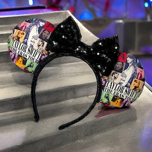 Taylor Swift Inspired Mouse Ears I Mickey Ears I Minnie Ears I Lover I Eras Tour I Swifties Handmade Ears Gift Ears image 1