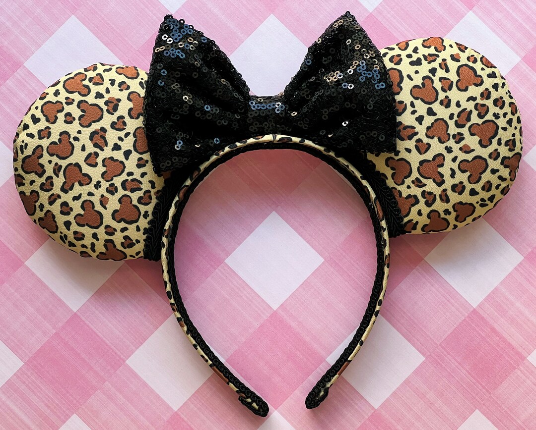 Animal Kingdom Mickey Cheetah Print Inspired Mouse Ears, Disney Ears, Minnie Ears, Mickey Ears ...